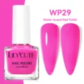 LILY'CUTE water-based nail polish in WP29 bright pink shade, fast-drying 7ml bottle - Water-Based Nail Polish / 29 Bright Pink