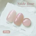 Vernis à ongles gel BORN PRETTY Nude Rose TS46 montrant l'effet de 1 et 2 couches - Rose Nude (TS46)