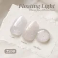Vernis gel Born Pretty 15ml translucide TS59 montrant 1 et 2 couches d'effet - Blanc Grisâtre (TS59)