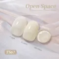 Vernis à ongles gel gélifié blanc cassé translucide TS67 à un et deux couches - Blanc Crémeux (TS67)