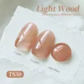Gel à ongles gelée professionnel Light Wood TS50 montrant l'effet de couches - Bois Clair (TS50)