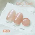 Vernis à ongles gel translucide Born Pretty TS48 rose nude, montrant 1 à 2 couches - Rose Nude (TS48)