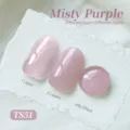 Vernis à ongles gelée violet brumeux professionnel TS51 avec effets à 1 et 2 couches - Pourpre Brumeux (TS51)