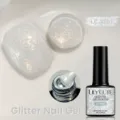 LILY'CUTE LC-XS07 sparkling white silver glitter gel nail polish for UV LED soak off - XS07-Aurora Glitter