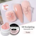 Festes Nude 5D Sculpting Nagelgel im Tiegel, nicht klebendes Verlängerungsgel für DIY - Nude (06)