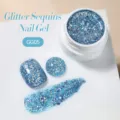 Professional GG05 sparkling blue glitter sequins nail gel for shiny manicure finish - Starry Blue (GG05)