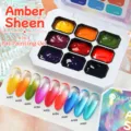 Professional 9-color solid nail painting gel palette for gradient and embossing nail art design - Amber Sheen / 9-Grid Solid Gel
