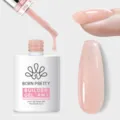 BORN PRETTY 8-in-1 roze glitter builder gel nagellak voor nagelverlenging en basis - 16 Glimmerend Nude Roze