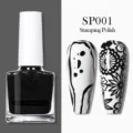 BORN PRETTY black nail stamping polish SP001 for creative DIY nail art stamping designs. - Stamping Polish / Black SP001