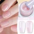 Vernis à ongles gel Born Pretty nude rose translucide effet gelée pro, teinte JN02 - Rose Translucide Gelée