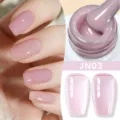 Vernis à ongles gel rose gelée translucide JN03 avec une finition nude très brillante - Rose Gelée Translucide Glace