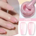 Vernis à ongles gel rose nude translucide JN05 effet gelée avec finition brillante - Rose Tendre