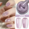 Smalto gel per unghie viola gelatina traslucido colore JN06 display campione SKU - Viola Gelatina