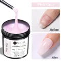 UR SUGAR Pink Gray τζελ επέκτασης νυχιών 150g για επαγγελματικό μανικιούρ UV/LED. - Ροζ-γκρι
