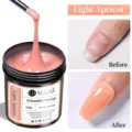 Gel de extensión de uñas UR SUGAR 150g color albaricoque claro con efecto antes y después - Albaricoque Claro (13)