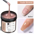 Επαγγελματικό τζελ επέκτασης νυχιών UR SUGAR 150g Nude Brown για UV LED μανικιούρ - Φυσικό Καφέ