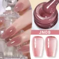 Smalto gel per unghie jelly nude professionale tonalità JN09 con finitura lucida - Rosa Viola Nude Traslucido Ghiaccio