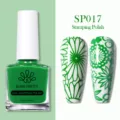BORN PRETTY green nail stamping polish SP017 for high-pigment professional floral nail art - Stamping Polish / Green SP017