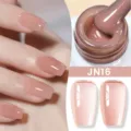 Smalto gel gelatina nude traslucido JN16 per una manicure professionale e lucida - Marrone Rosa Gelee (JN16)