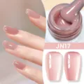 Variante smalto gel nude gelatina traslucido colore JN17 effetto professionale salone - Rosa Nude Gelee (JN17)
