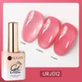 Vernis à ongles gel UR SUGAR 15ml rose nude translucide avec différents effets de couches - J012 (Rose Nude Gelée)