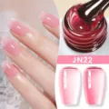 Smalto per unghie gel rosa gelatina traslucido BORN PRETTY, tonalità JN22 per manicure - Rosa Carne Traslucido Ghiaccio