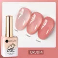 Vernis à ongles gel UR SUGAR 15ml rose nude jade translucide bouteille verre URJ014 - J014 (Rose Nude Gelée)