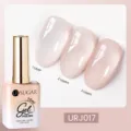 Vernis à ongles gel UR SUGAR 15ml rose nude translucide URJ017 avec effets 1-3 couches - J017 (Rose Nude Gelée)