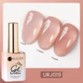 Vernis à ongles gel UR SUGAR 15 ml rose nude translucide pour lampes UV et LED - J019 (Rose Nude Gelée)