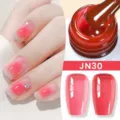 Smalto gel rosa traslucido gelatina per risultati professionali da salone di bellezza - Rosa Rosse Gelee Traslucido Ghiaccio