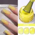 Smalto gel per unghie giallo gelatina traslucido tonalità JN32 di BORN PRETTY professionale - Giallo Trasparente Brillante (JN32)
