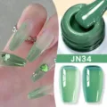 Smalto gel per unghie verde gelatina traslucido JN34 per manicure professionale - Verde Smeraldo Traslucido Ghiaccio (JN34)