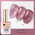 Vernis à ongles gel URSUGAR 15ml rose nude translucide professionnel pour lampes UV LED - J026 (Rose Nude Gelée)