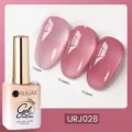 Vernis à ongles gel UR SUGAR 15ml rose nude translucide effet 1 à 3 couches - J028 (Rose Nude Gelée)