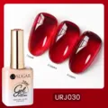 Vernis à ongles gel UR SUGAR 15ml rouge translucide URJ030, effet 1 à 3 couches - J030 (Rouge Gelée)