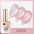 Vernis gel UR SUGAR 15ml rose nude translucide glacé URJ054 avec effet pailleté - J054 (Rose Nude Gelée avec paillettes)