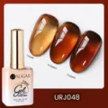 Vernis à ongles UR SUGAR 15ml ambre translucide avec effets de 1 à 3 couches pour UV LED - J048 (Ambre Gelée)