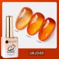 Vernis à ongles gel UR SUGAR 15ml translucide ambre orange effet gelée UV/LED - J049 (Caramel Gelée)