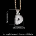 Collar de cadena de cuerda dorada estilo hip hop con colgante de letra D helado - Letra D (N19052209-D61M)