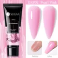 UR SUGAR Pearl Pink Nagelverlängerungsgel mit Vorher-Nachher-Anwendungseffekt - P02 Perlmuttrosa