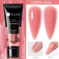 UR SUGAR pink nail extension gel 15g for quick UV/LED crystal nail building effect - P04 Pink
