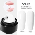 Gel professionale per allungamento unghie bianco non appiccicoso NSG02 con finitura lucida e opaca - Bianco (NSG02)