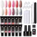 Vue détaillée du kit de gel d'extension d'ongles Née Jolie avec 12 couleurs - Ensemble 12 Couleurs 03