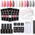 Kit completo gel ricostruzione unghie 15ml con lampada UV e accessori professionali - Set 12 Colori 07