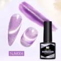 Nee Jolie paarse cat eye magnetische gel nagellak met zilveren glitter NJM004 - Aurora Dieppaars (NJM004)