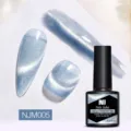Nee Jolie ijsblauwe kattenoog magnetische gel nagellak met fonkelend aurora effect NJM005 - Ijsblauw (NJM005)
