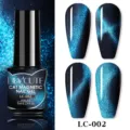 LILY'CUTE Blauwe Cat Eye Magnetische Nagellak Gel LC-002 Glinsterende UV LED Gel - Diamantsplinters Kattenoog Stijl (LC-002) / Donkerblauw