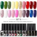 Σετ Née Jolie 6: 20 χρώματα gel, βάση και top coat για επαγγελματικό μανικιούρ UV - Συνδυασμός 20+3, 06 / Σετ 23 Τεμαχίων
