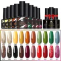 Detail van de Née Jolie nagelgelset met een 20-kleurenwaaier voor gebruik met UV/LED - Herfst Winter Kleurenset 04 (20 Kleuren)
