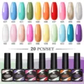 Vue détaillée du kit vernis gel UV 20 couleurs Nee Jolie avec échantillons - Lot de 20 Flacons (02)